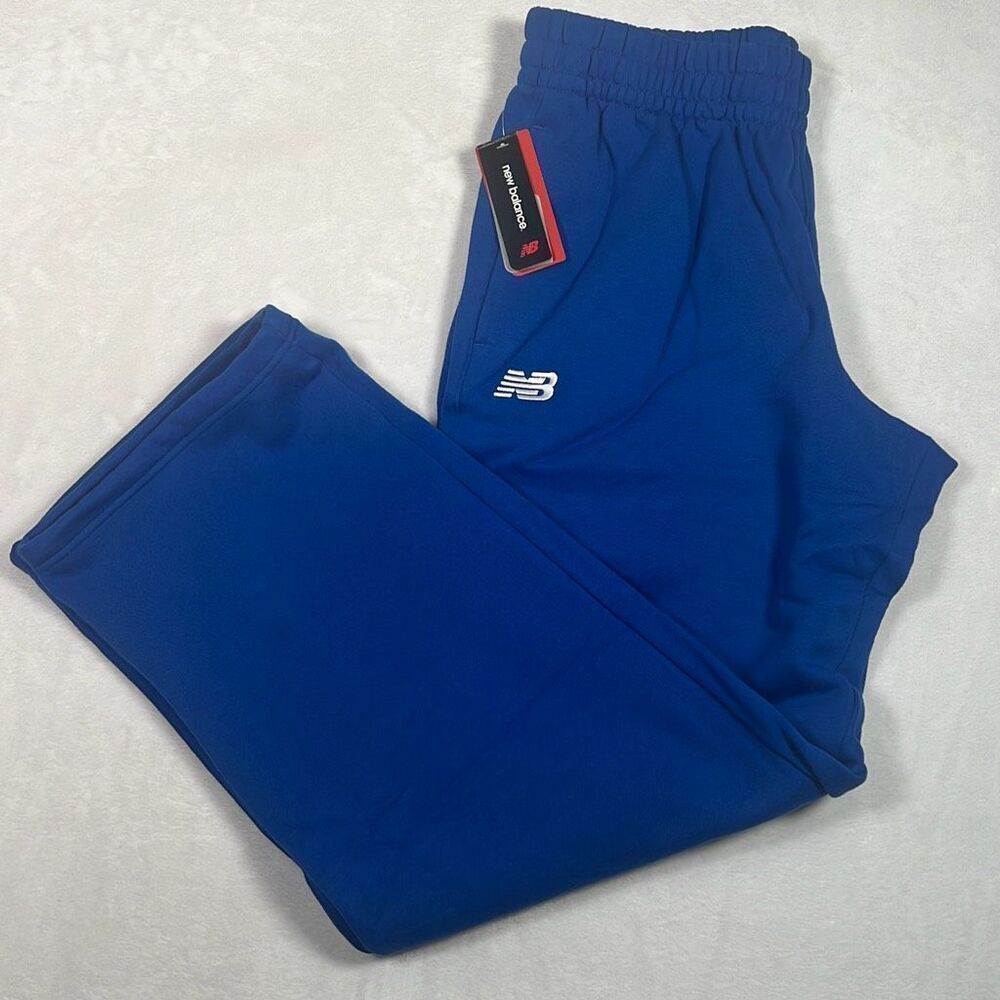 New Balance Fleece Training casual warm Sweatpants Royal‎ Blue NWT Men Large